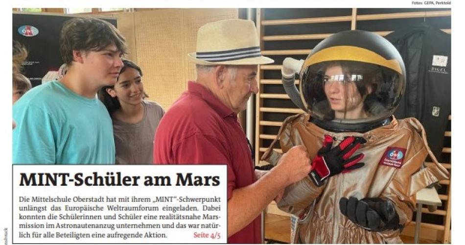 MINT Schüler am Mars - Blickpunkt 28.06.2023